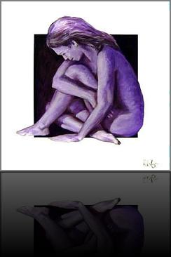 Contemplating in Lavender 40cm x 40cm